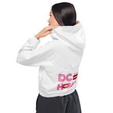 Load image into Gallery viewer, DC HONEY DISCO LETTERED Flag Logo Women’s Cropped Windbreaker (WHITE)