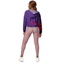 Load image into Gallery viewer, DC HONEY DISCO LETTERED Flag Logo Women’s Cropped Windbreaker (PURPLE)
