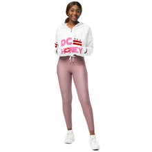 Load image into Gallery viewer, DC HONEY DISCO LETTERED Flag Logo Women’s Cropped Windbreaker (WHITE)