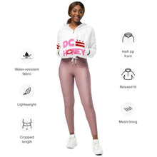 Load image into Gallery viewer, DC HONEY DISCO LETTERED Flag Logo Women’s Cropped Windbreaker (WHITE)