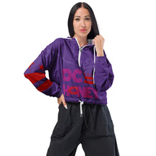 Load image into Gallery viewer, DC HONEY DISCO LETTERED Flag Logo Women’s Cropped Windbreaker (PURPLE)