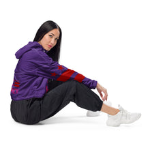 Load image into Gallery viewer, DC HONEY DISCO LETTERED Flag Logo Women’s Cropped Windbreaker (PURPLE)