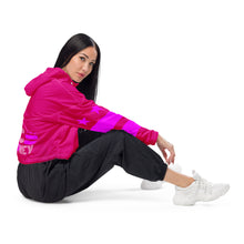 Load image into Gallery viewer, DC HONEY DISCO LETTERED Flag Logo Women’s cropped windbreaker