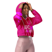 Load image into Gallery viewer, DC HONEY DISCO LETTERED Flag Logo Women’s cropped windbreaker