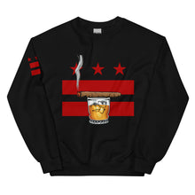Load image into Gallery viewer, Cigar and Whiskey, DC Flag Unisex Sweatshirt