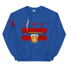 Load image into Gallery viewer, Cigar and Whiskey, DC Flag Unisex Sweatshirt