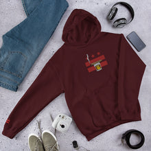 Load image into Gallery viewer, Embroidered Cigar and Whiskey DC Flag Unisex Hoodie