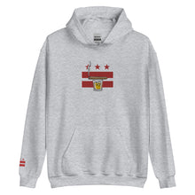 Load image into Gallery viewer, Embroidered Cigar and Whiskey DC Flag Unisex Hoodie