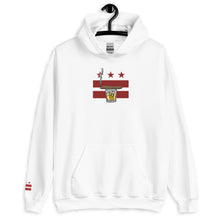 Load image into Gallery viewer, Embroidered Cigar and Whiskey DC Flag Unisex Hoodie