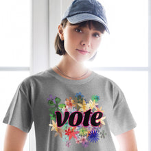 Load image into Gallery viewer, VOTE-FLOWERS Women’s crop top