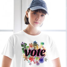 Load image into Gallery viewer, VOTE-FLOWERS Women’s crop top