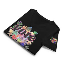 Load image into Gallery viewer, VOTE-FLOWERS Women’s relaxed v-neck t-shirt