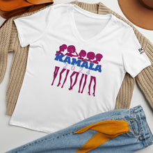 Load image into Gallery viewer, KAMALA 2024 Women’s relaxed v-neck t-shirt (White)