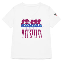Load image into Gallery viewer, KAMALA 2024 Women’s relaxed v-neck t-shirt (White)