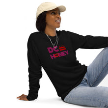 Load image into Gallery viewer, DISCO DC HONEY Unisex organic raglan sweatshirt