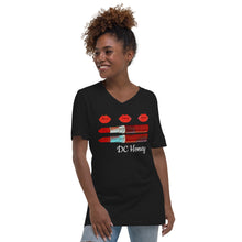 Load image into Gallery viewer, DC HONEY LIPS AND LIPSTICK FLAG Unisex Short Sleeve V-Neck T-Shirt