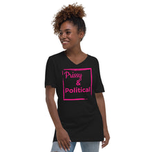 Load image into Gallery viewer, PRISSY and POLITICAL Unisex Short Sleeve V-Neck T-Shirt