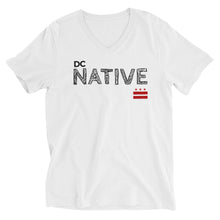 Load image into Gallery viewer, DC NATIVE WITH FLAG Unisex Short Sleeve V-Neck T-Shirt