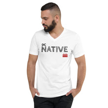 Load image into Gallery viewer, DC NATIVE WITH FLAG Unisex Short Sleeve V-Neck T-Shirt