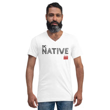 Load image into Gallery viewer, DC NATIVE WITH FLAG Unisex Short Sleeve V-Neck T-Shirt
