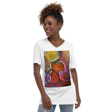 Load image into Gallery viewer, Head Wrap Glory Unisex Short Sleeve V-Neck T-Shirt