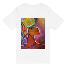 Load image into Gallery viewer, Head Wrap Glory Unisex Short Sleeve V-Neck T-Shirt