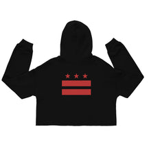 Load image into Gallery viewer, DC HONEY FLAG LOGO/DC FLAG ON THE BACK Crop Hoodie