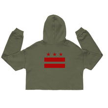 Load image into Gallery viewer, DC HONEY FLAG LOGO/DC FLAG ON THE BACK Crop Hoodie