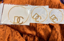 Load image into Gallery viewer, “DC” Gold Hoop Earrings!
