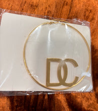 Load image into Gallery viewer, “DC” Gold Hoop Earrings!
