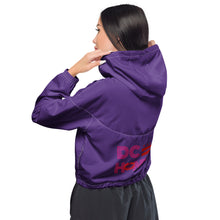 Load image into Gallery viewer, DC HONEY DISCO LETTERED Flag Logo Women’s Cropped Windbreaker (PURPLE)
