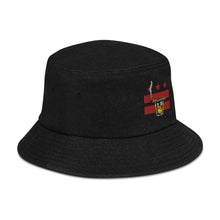 Load image into Gallery viewer, Cigar and Whiskey Denim bucket hat
