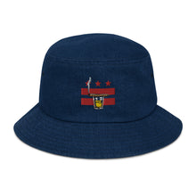 Load image into Gallery viewer, Cigar and Whiskey Denim bucket hat
