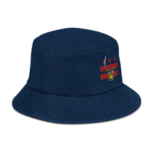 Load image into Gallery viewer, Cigar and Whiskey Denim bucket hat

