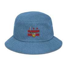 Load image into Gallery viewer, Cigar and Whiskey Denim bucket hat
