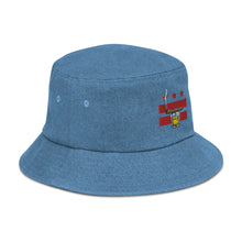 Load image into Gallery viewer, Cigar and Whiskey Denim bucket hat
