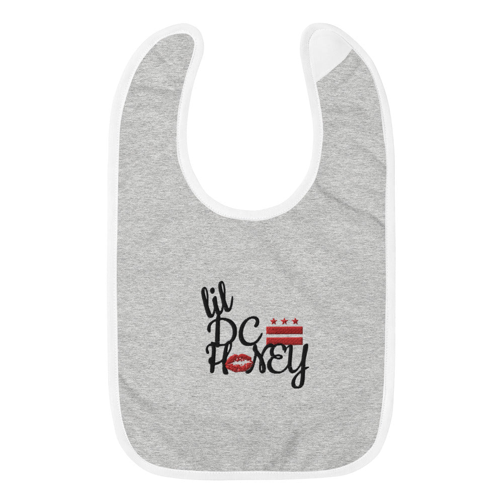 LIL DC HONEY Embroidered Baby Bib