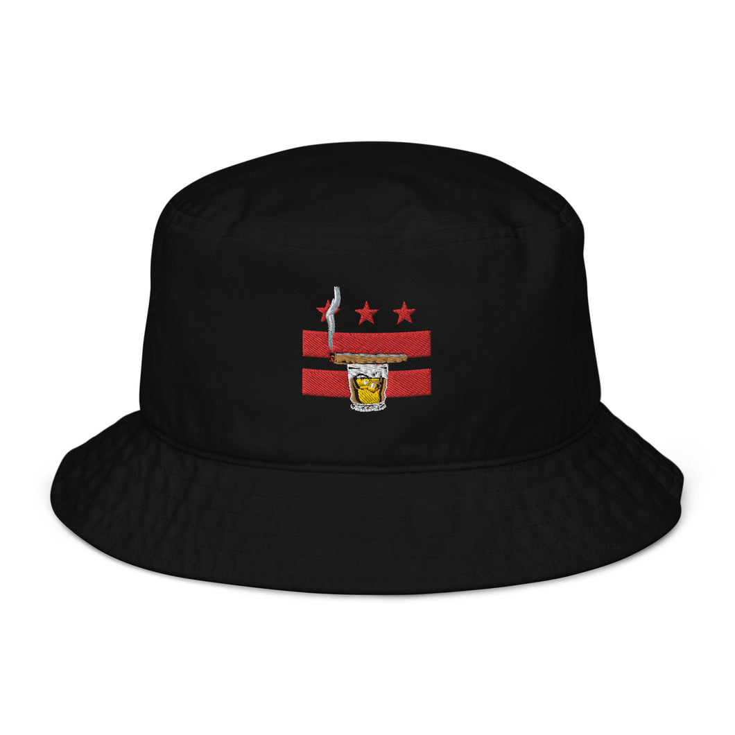 Cigar and Whiskey Organic bucket hat