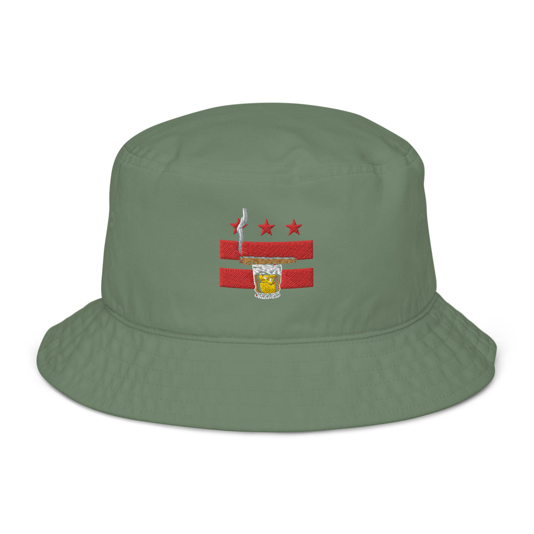 Cigar and Whiskey Organic bucket hat