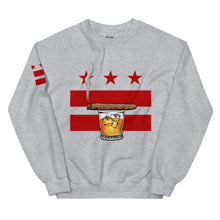 Load image into Gallery viewer, Cigar and Whiskey, DC Flag Unisex Sweatshirt
