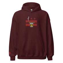 Load image into Gallery viewer, Embroidered Cigar and Whiskey DC Flag Unisex Hoodie
