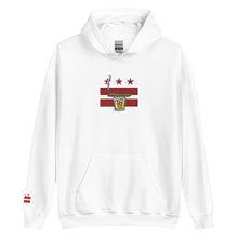 Load image into Gallery viewer, Embroidered Cigar and Whiskey DC Flag Unisex Hoodie
