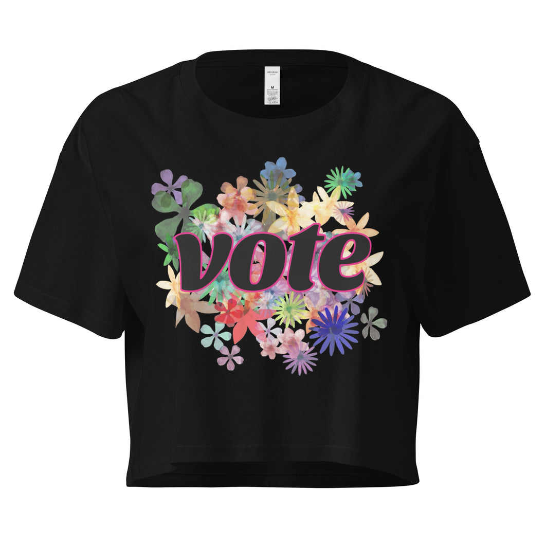 VOTE-FLOWERS Women’s crop top