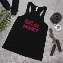 Load image into Gallery viewer, DC HONEY DISCO PINK LETTER Women&#39;s Flowy Racerback Tank
