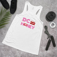 Load image into Gallery viewer, DC HONEY DISCO PINK LETTER Women&#39;s Flowy Racerback Tank
