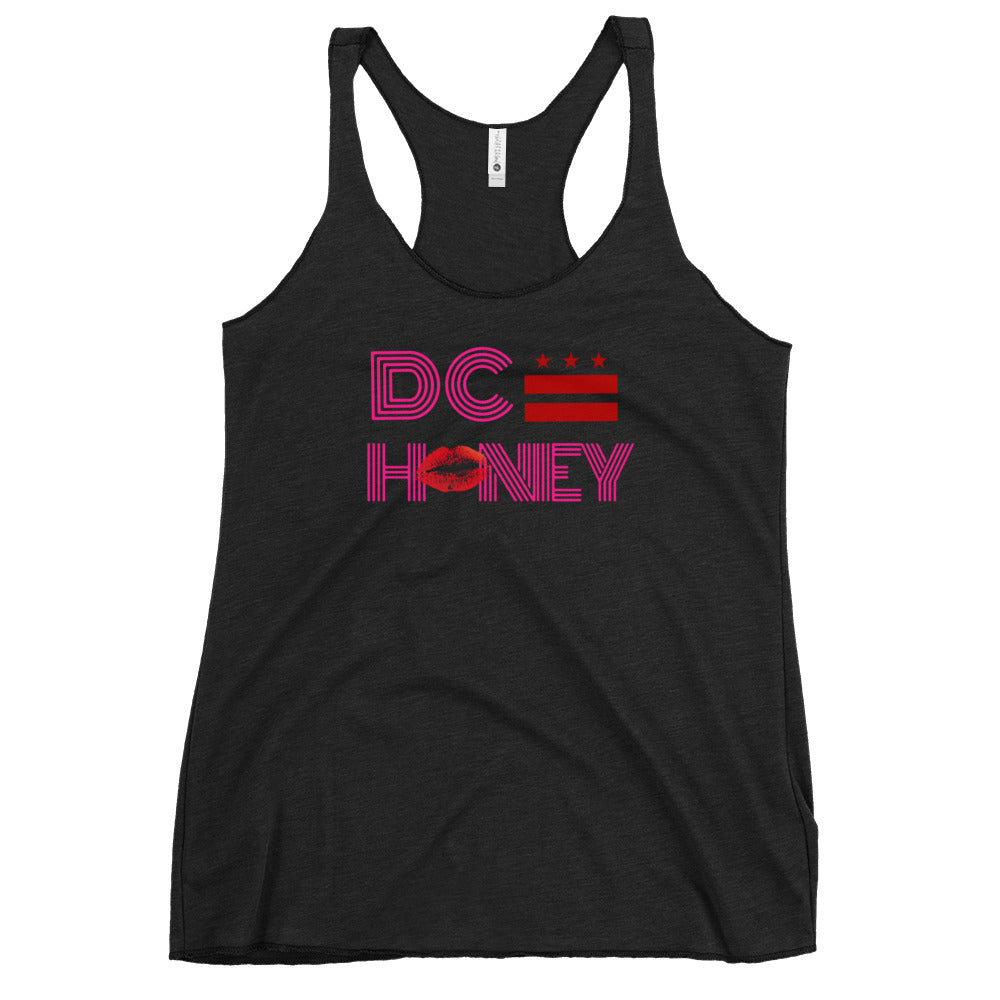 DC HONEY PINK DISCO LETTER Women's Racerback Tank