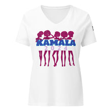 Load image into Gallery viewer, KAMALA 2024 Women’s relaxed v-neck t-shirt (White)
