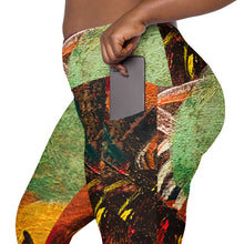 Load image into Gallery viewer, Shero Street Art Crossover leggings with pockets
