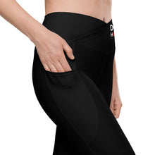 Load image into Gallery viewer, DC HONEY FLAG LOGO Crossover leggings with pockets
