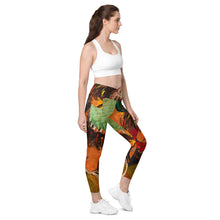 Load image into Gallery viewer, Shero Street Art Crossover leggings with pockets
